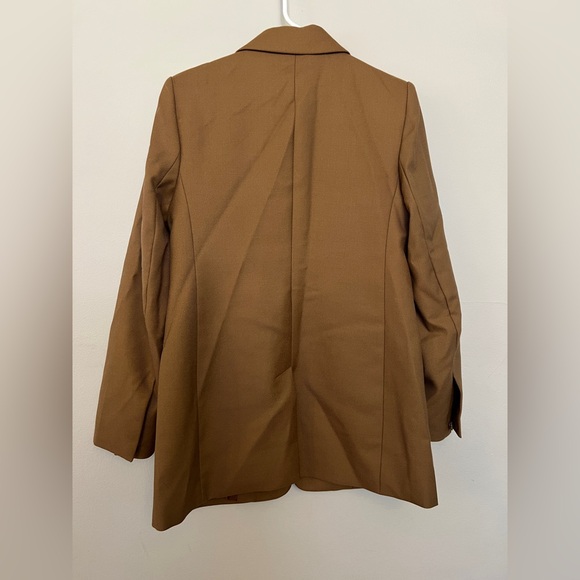 NWOT Banana Republic Lido Brown Boxy Modern Blazer Tailored Wool Blend - Picture 3 of 6